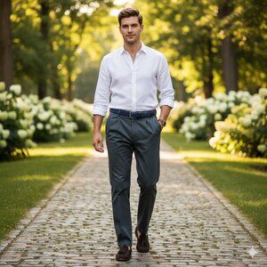 NWOT Haggar Men 42x29 Dress Pant 4-Pocket 100% Cotton Thick & Dense High Quality